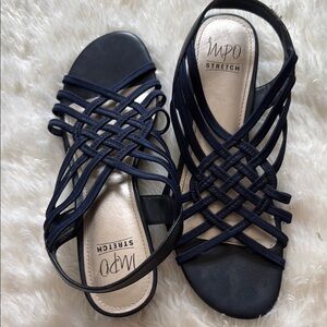 Impo Blue Woven Sandals Elegant Summer Style